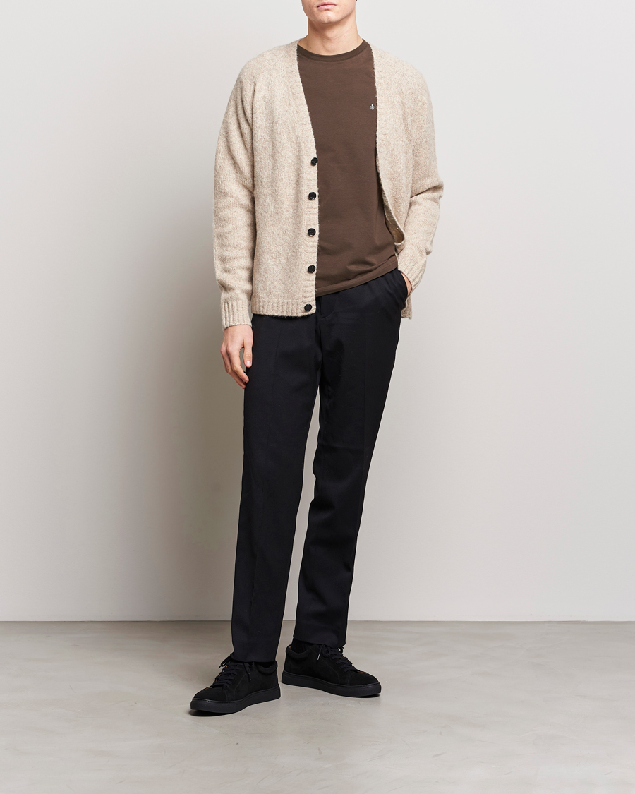 Herre | T-Shirts | Morris | James Crew Neck T-shirt Brown