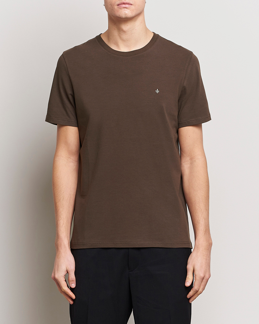 Herre | T-Shirts | Morris | James Crew Neck T-shirt Brown