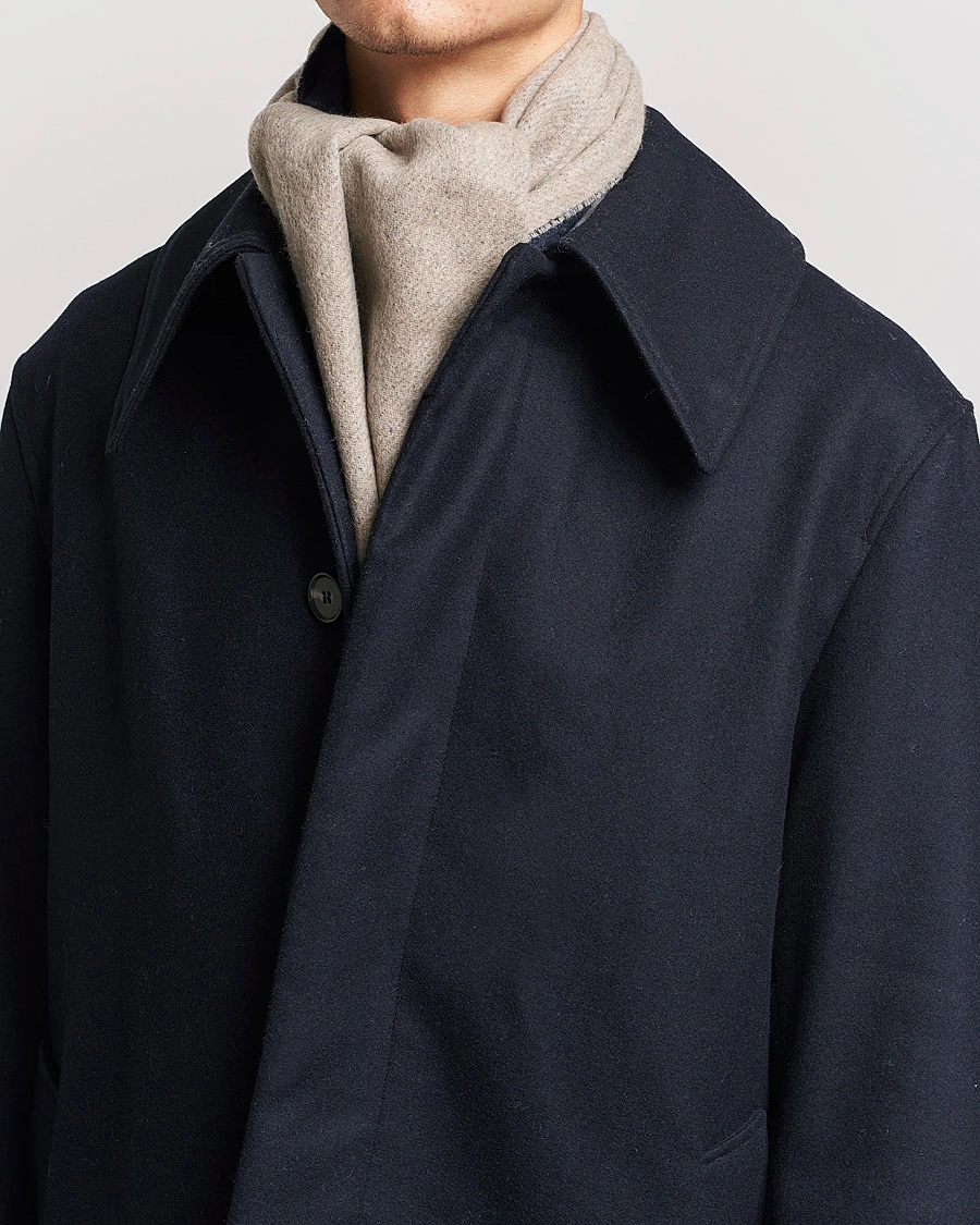 Herre | Morris | Morris | Double Face Wool Scarf Navy