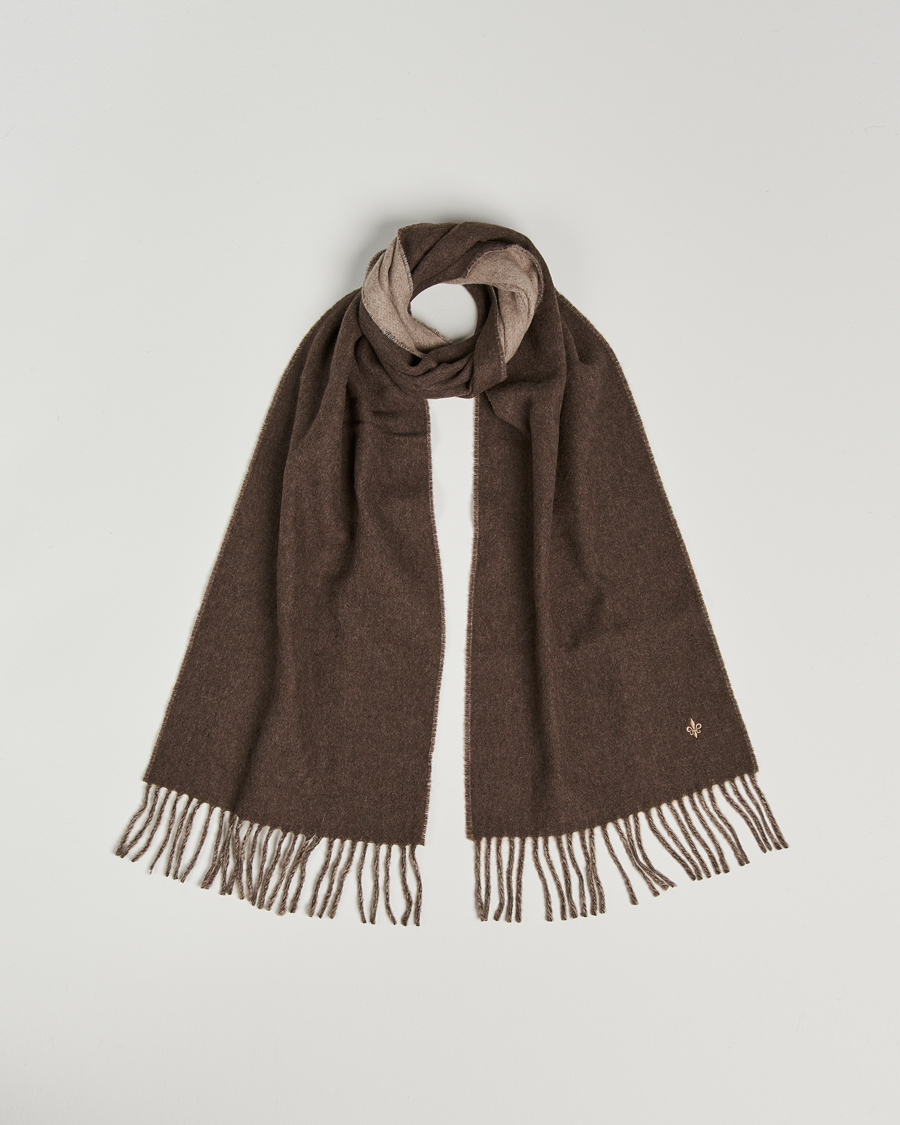 Herre | Morris Double Face Wool Scarf Brown | Morris | Double Face Wool Scarf Brown