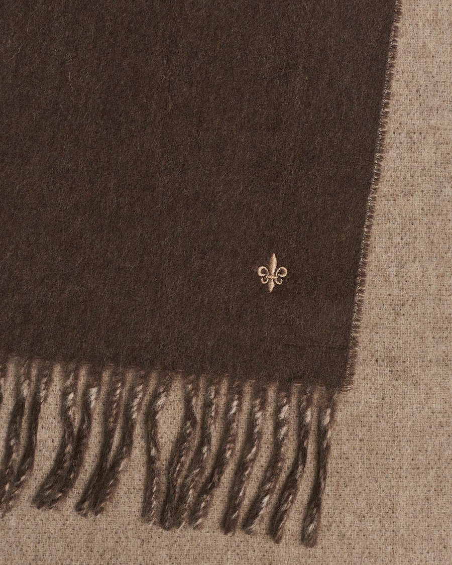 Herre | Morris Double Face Wool Scarf Brown | Morris | Double Face Wool Scarf Brown
