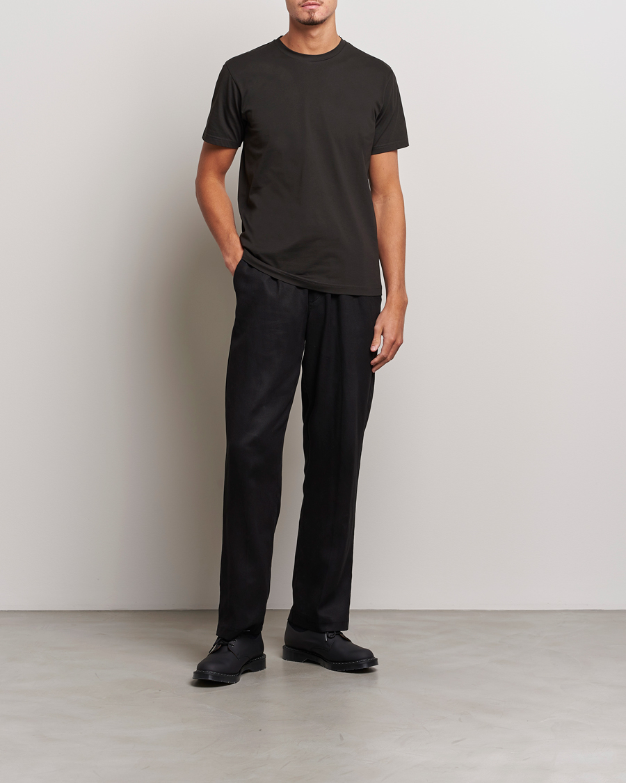 Herre | T-Shirts | Sunspel | Riviera Midweight T-Shirt Coffee