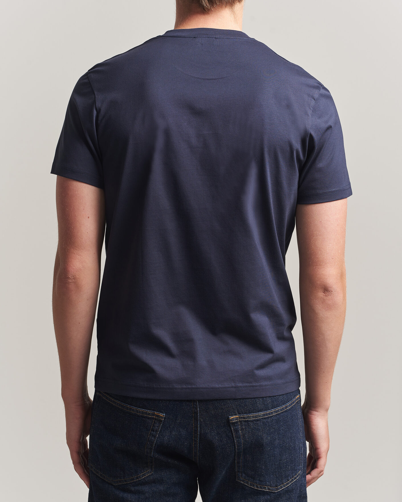 Herre | T-Shirts | Sunspel | Riviera Midweight T-Shirt Navy