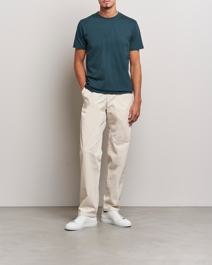 Herre | T-Shirts | Sunspel | Riviera Midweight Tee Peacock