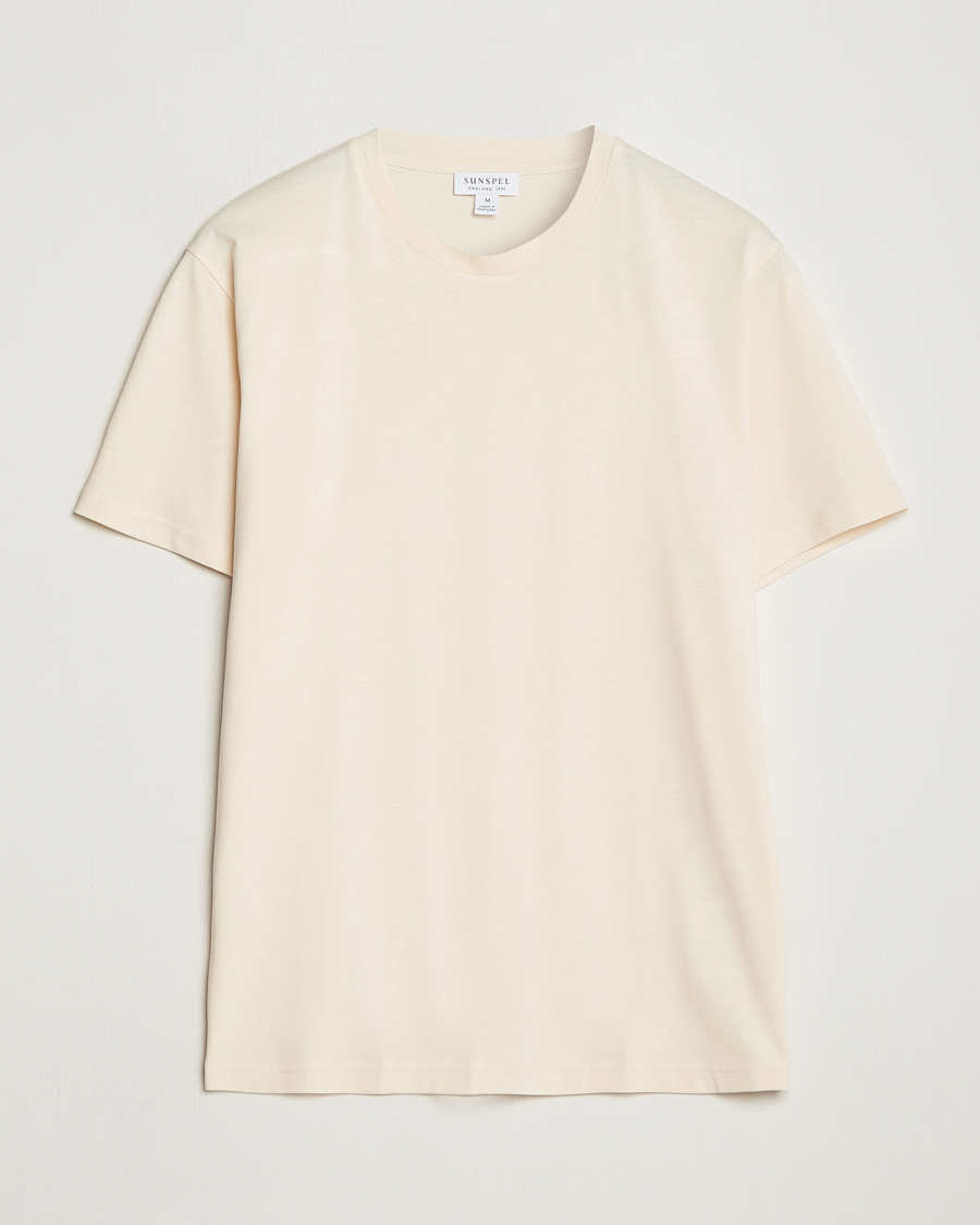Herre | T-Shirts | Sunspel | Riviera Midweight Tee Undyed