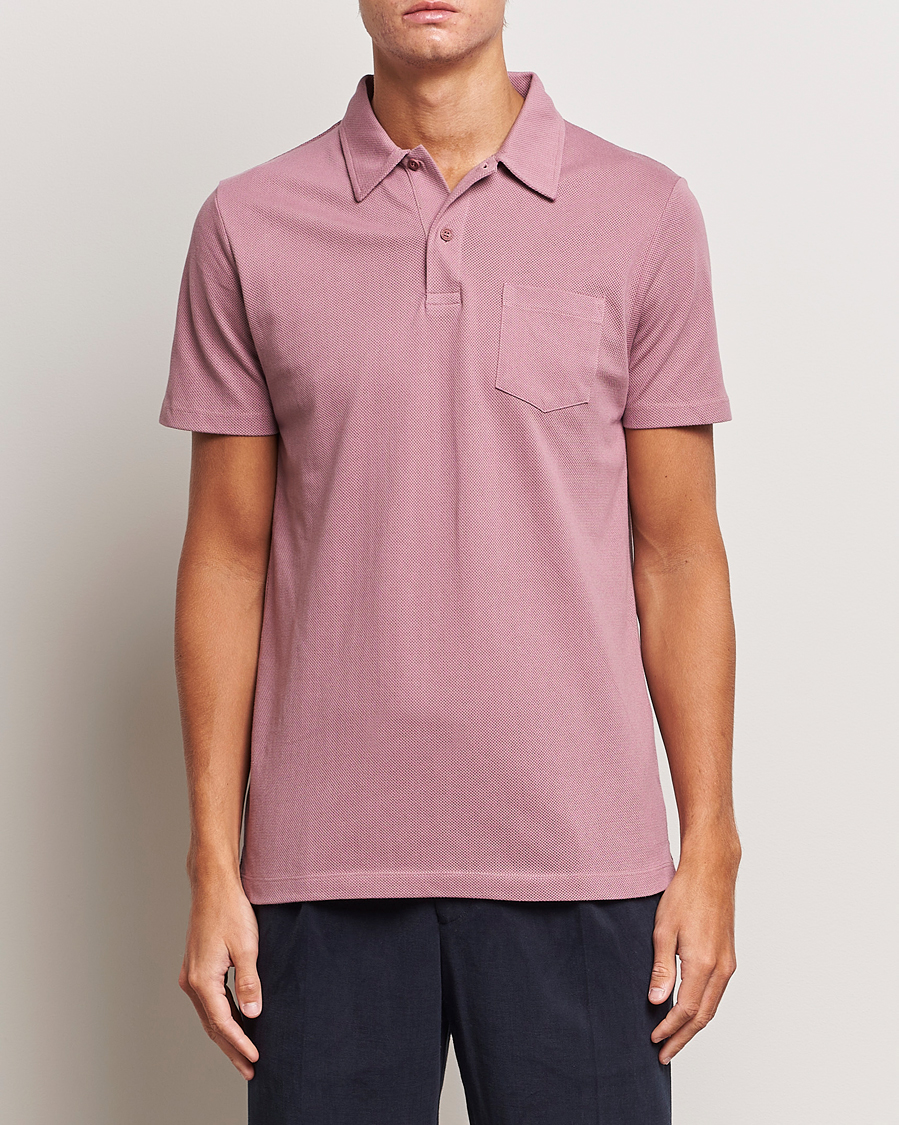 Herre |  | Sunspel | Riviera Polo Shirt Vintage Pink