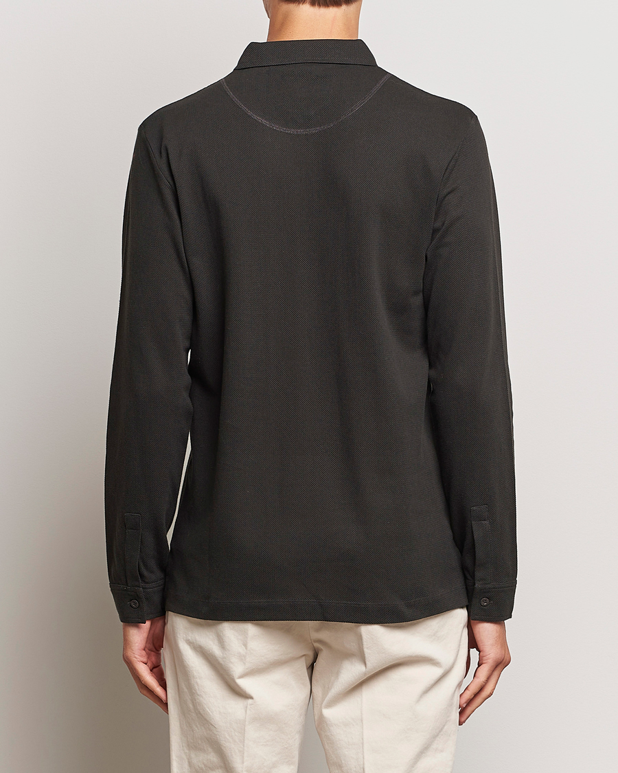 Herre | Gensere | Sunspel | Long Sleeve Riviera Polo Shirt Coffee