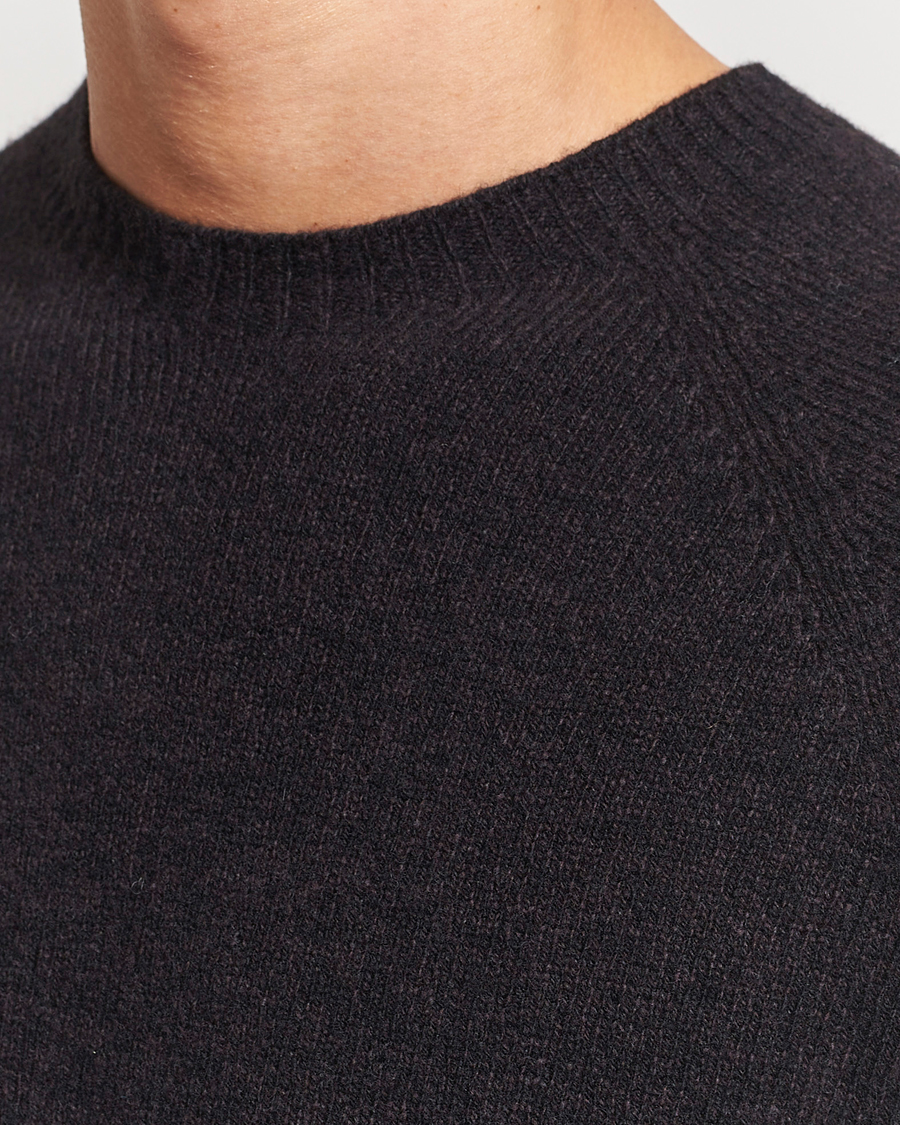 Herre | Gensere | Sunspel | Lambswool Crewneck Coffee Twist