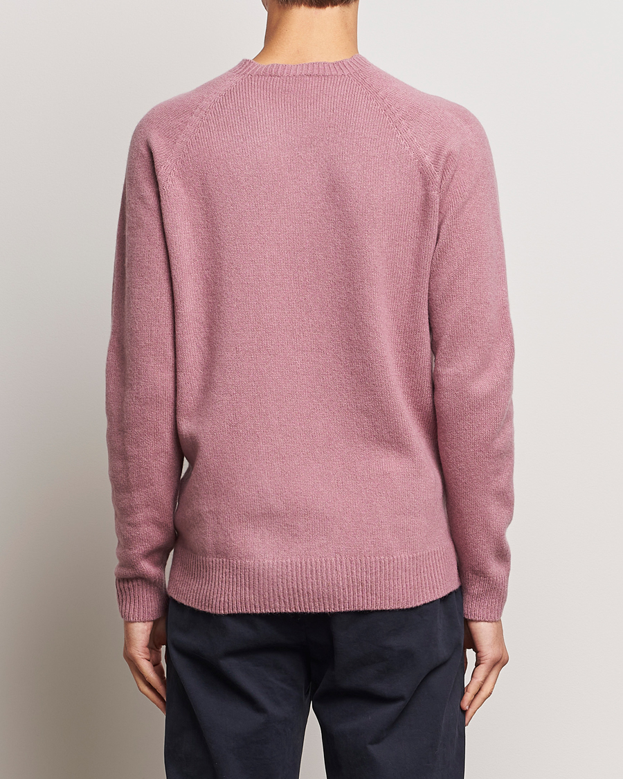 Herre | Gensere | Sunspel | Lambswool Crewneck Vintage Pink