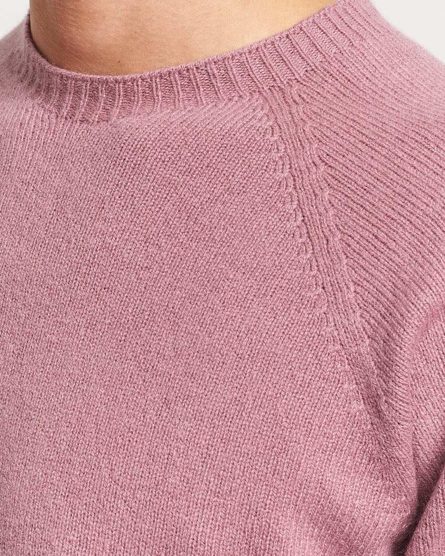 Herre | Gensere | Sunspel | Lambswool Crewneck Vintage Pink