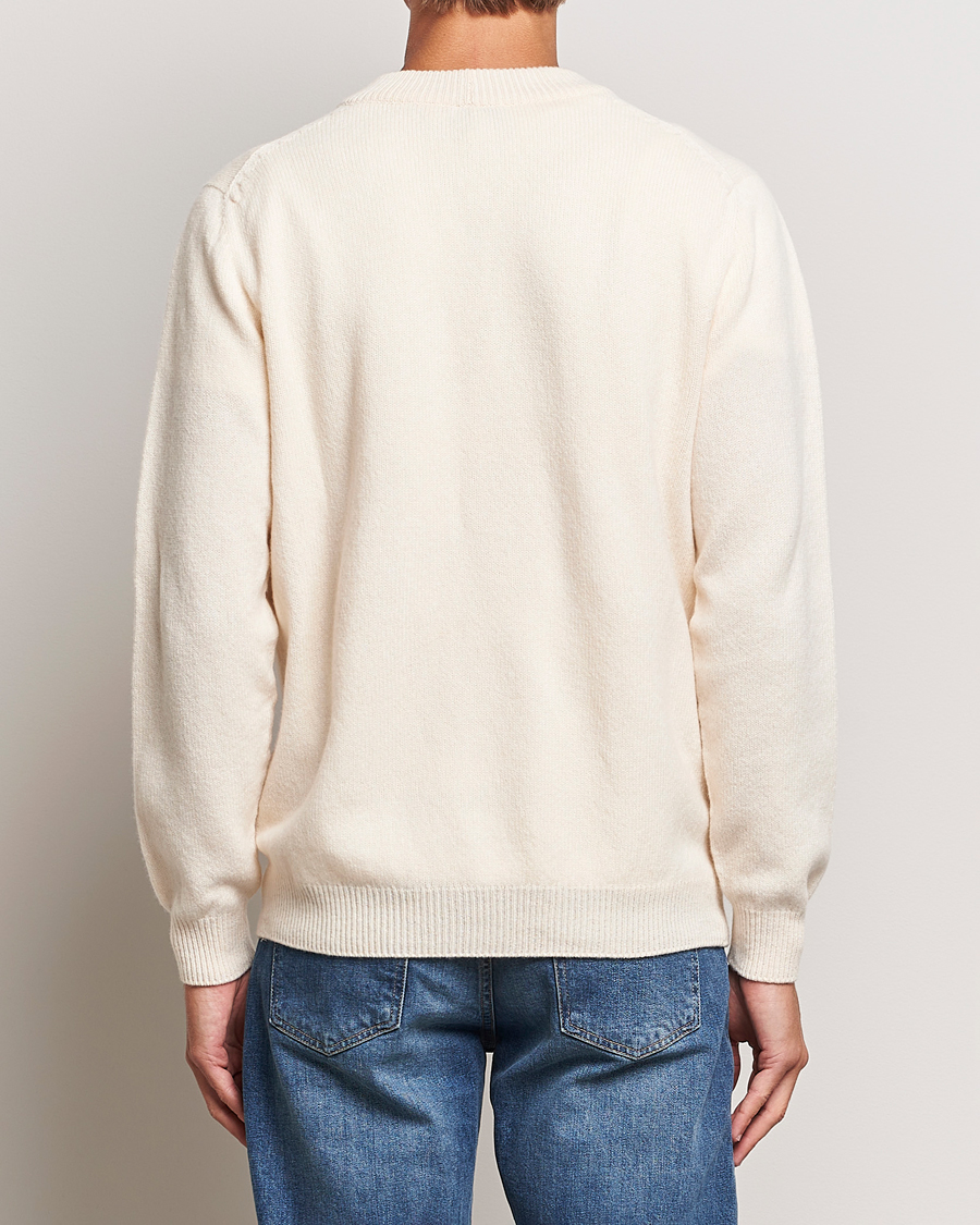 Herre | Gensere | Sunspel | Lambswool Cardigan Ecru