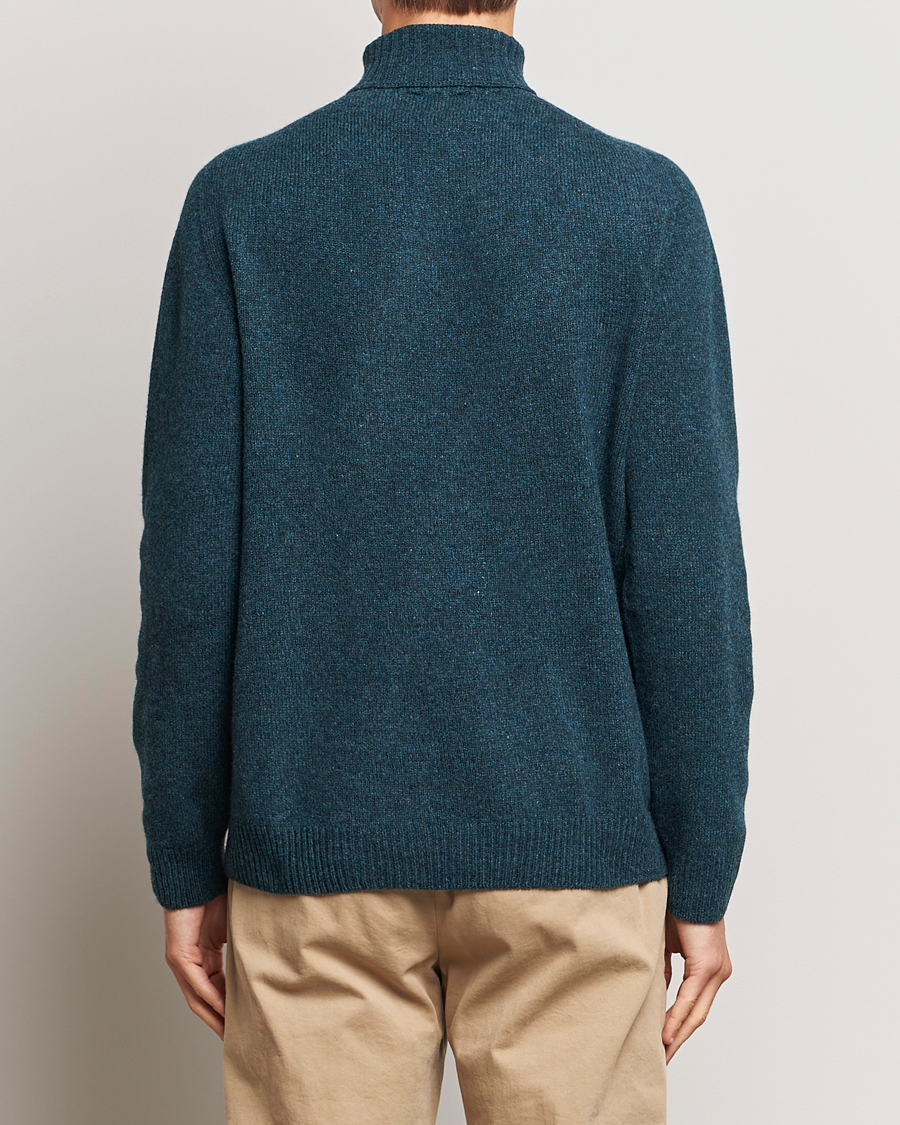 Herre | Gensere | Sunspel | Lambswool Rollneck Peacock