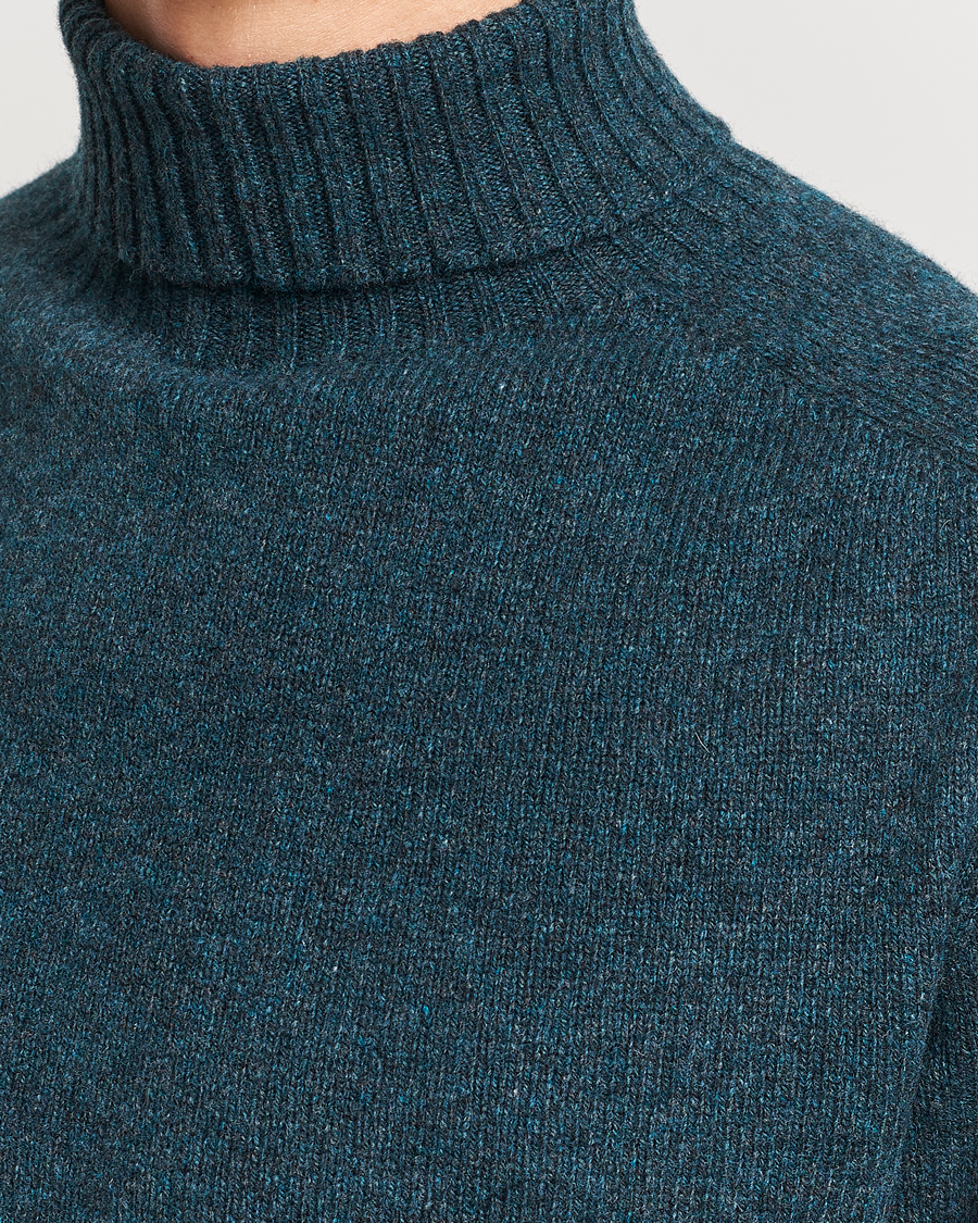 Herre | Gensere | Sunspel | Lambswool Rollneck Peacock