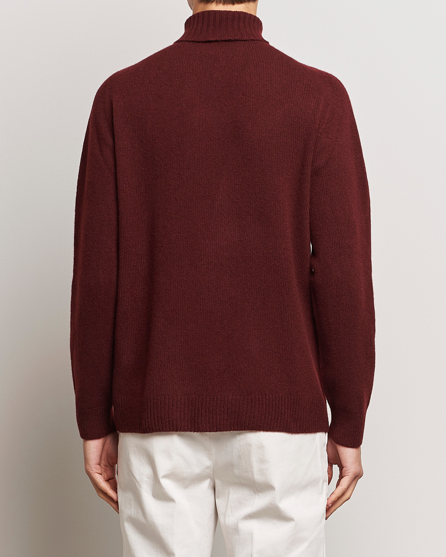Herre | Gensere | Sunspel | Lambswool Rollneck Maroon