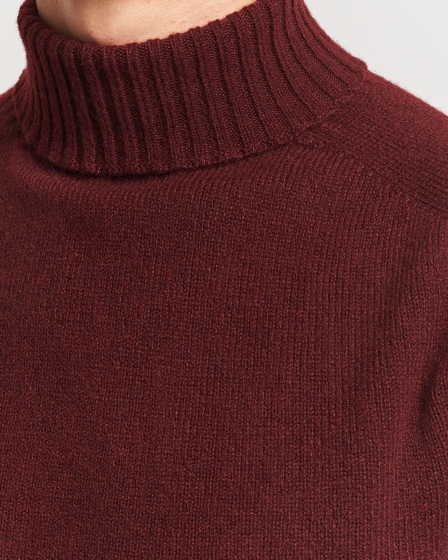 Herre | Gensere | Sunspel | Lambswool Rollneck Maroon