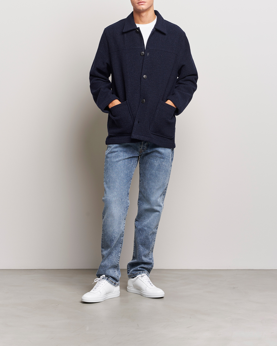 Herre | Jakker | Sunspel | Double Faced Chore Jacket Navy