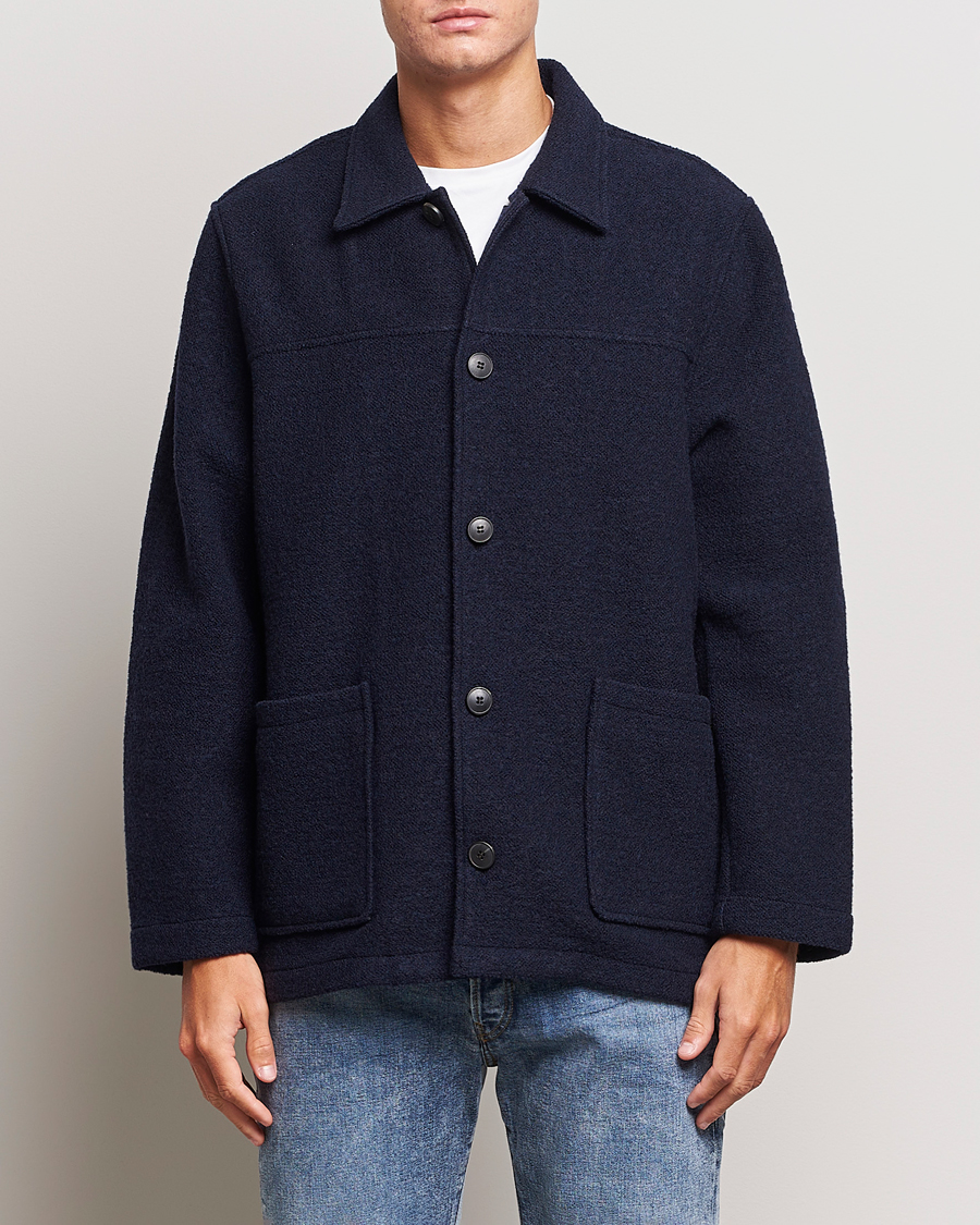 Herre |  | Sunspel | Double Faced Chore Jacket Navy