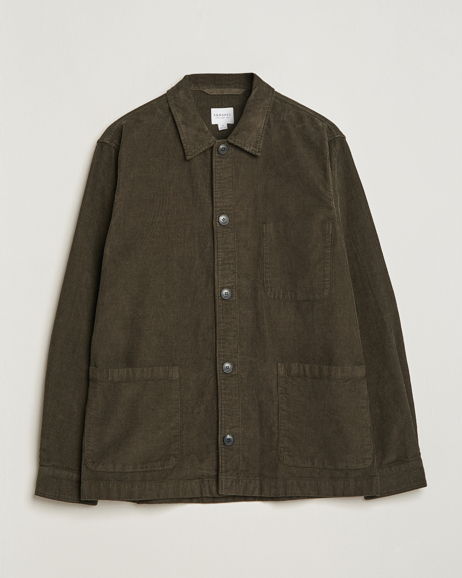Herre | Dressjakker | Sunspel | Cord Twin Pocket Jacket Coffee