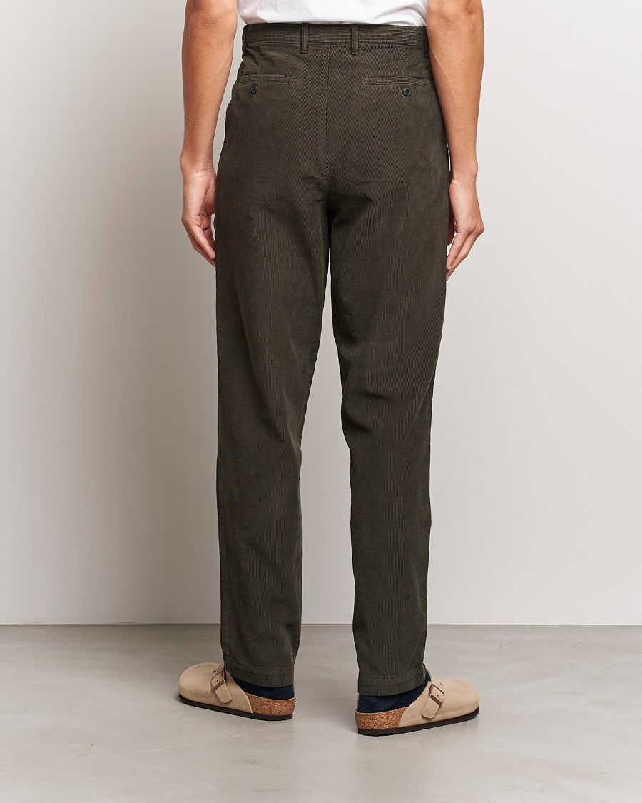 Herre | Bukser | Sunspel | Corduroy Double Pleat Trousers Coffee