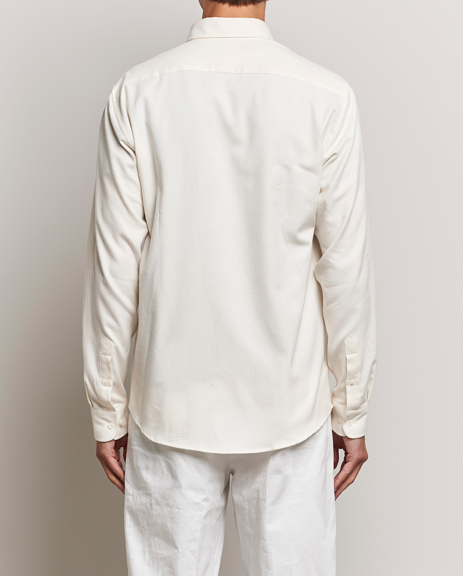 Herre | Skjorter | Sunspel | Brushed Cotton Flannel Shirt Ecru