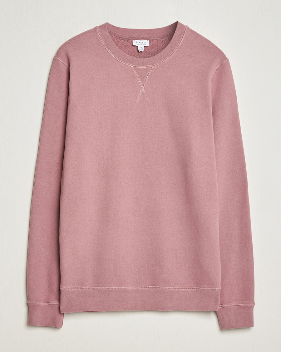 Herre | Gensere | Sunspel | Loopback Sweatshirt Vintage Pink