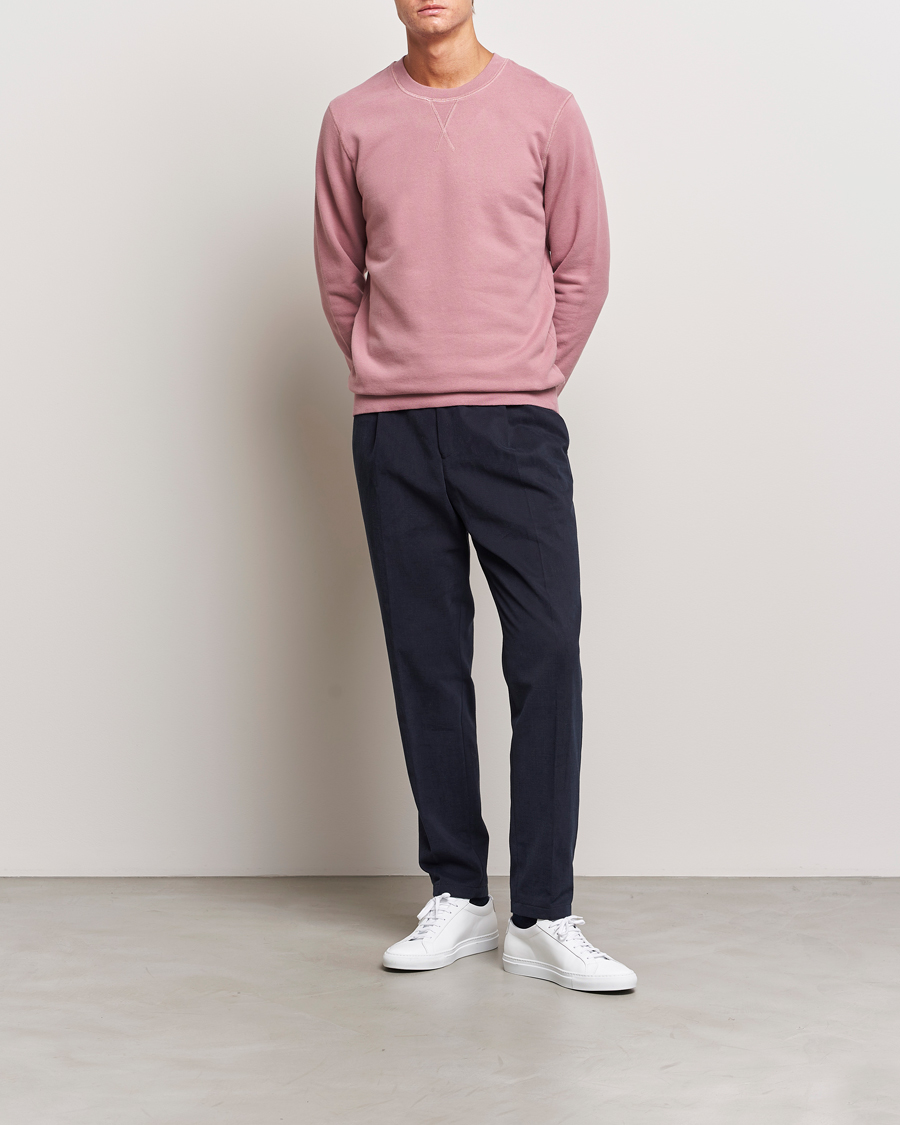 Herre | Gensere | Sunspel | Loopback Sweatshirt Vintage Pink