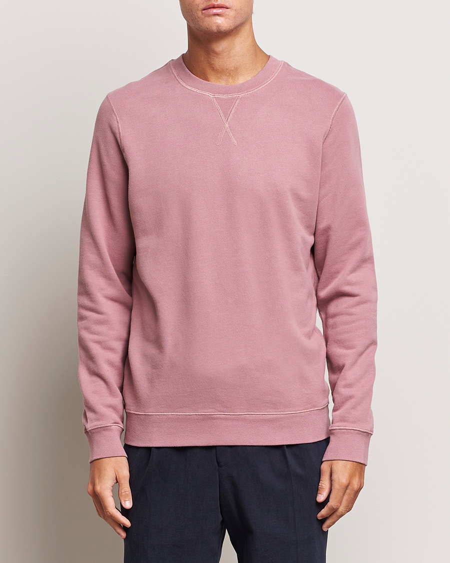 Herre | Gensere | Sunspel | Loopback Sweatshirt Vintage Pink