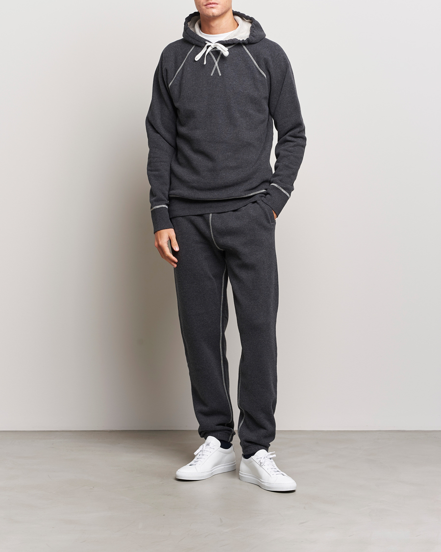 Herre | Bukser | Sunspel | Fleecback Joggers Charcoal Melange