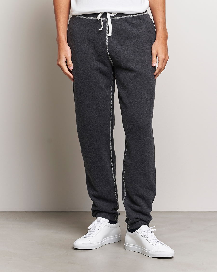 Herre | Bukser | Sunspel | Fleecback Joggers Charcoal Melange