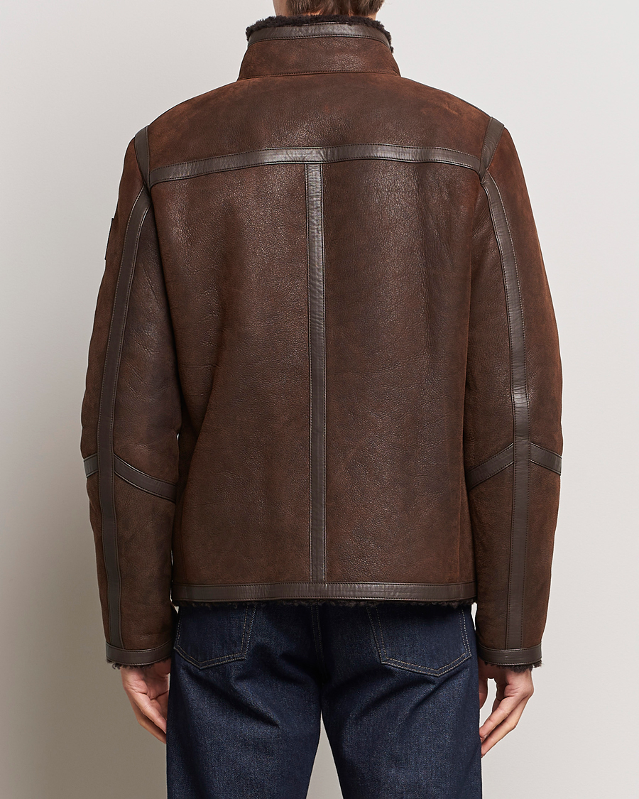 Herre | Jakker | Belstaff | Tundra Sherling Leather Jacket Earth Brown