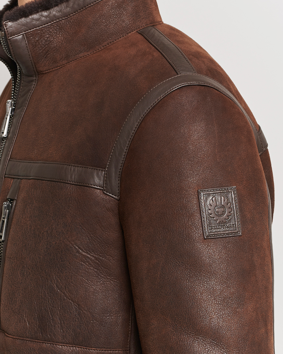 Herre | Jakker | Belstaff | Tundra Sherling Leather Jacket Earth Brown