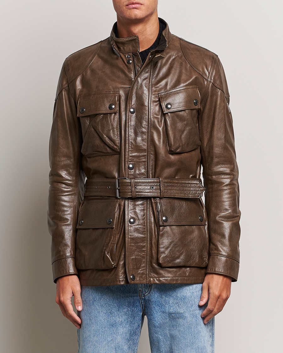 Herre | Jakker | Belstaff | Trailmaster Panther Leather Jacket Antique Bronze