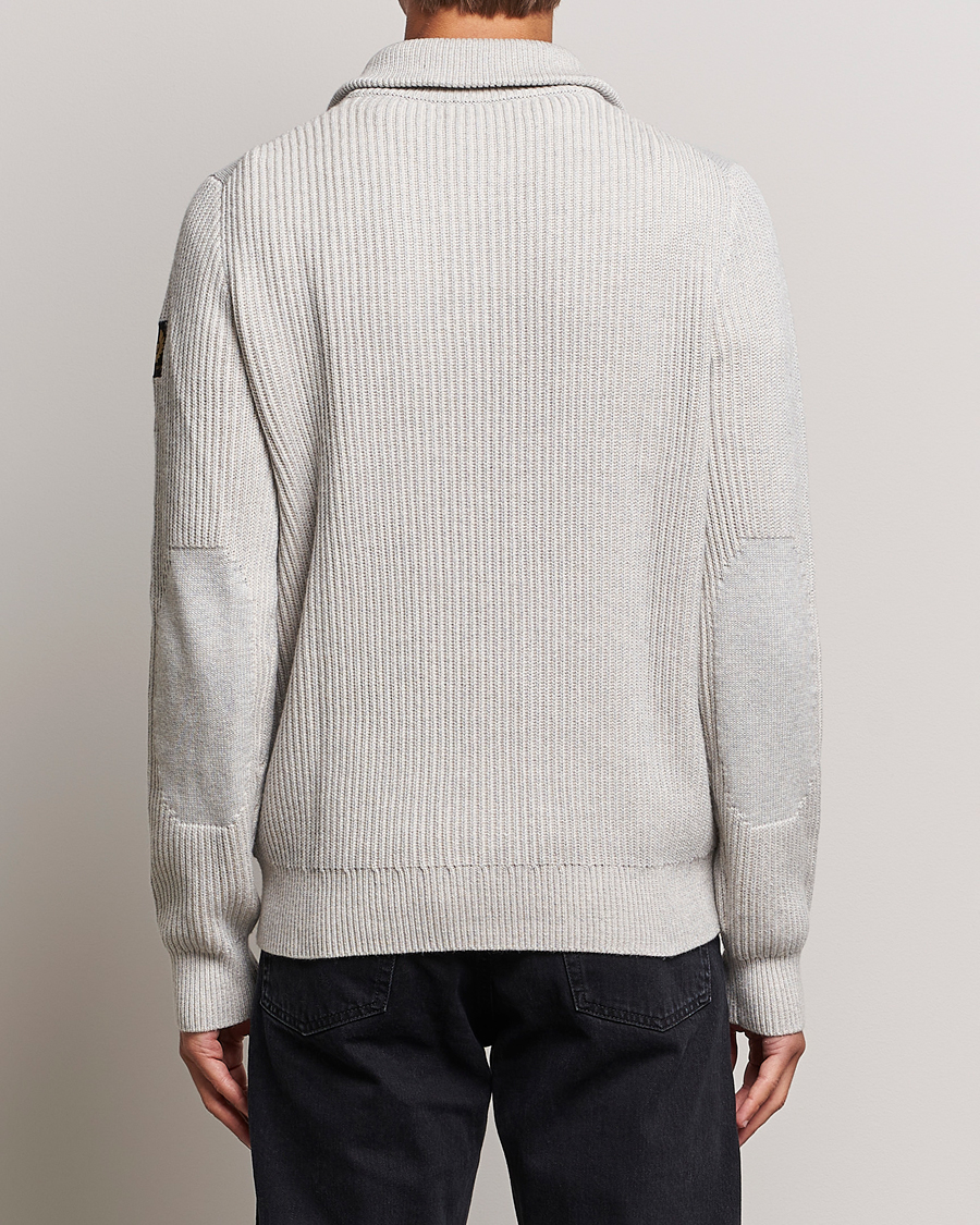 Herre | Gensere | Belstaff | Stanley Quarter Zip Jumper Old Silver