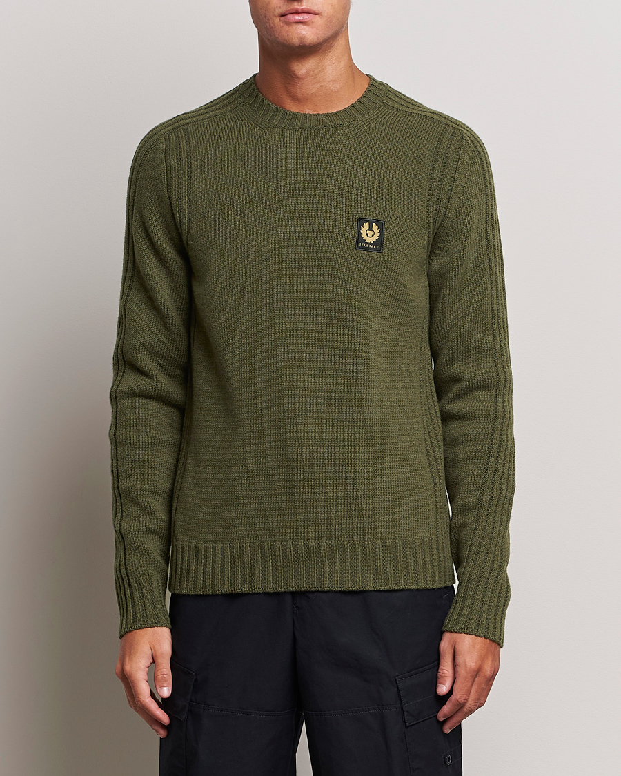 Herre | Belstaff | Belstaff | Watch Wool Crewneck True Olive