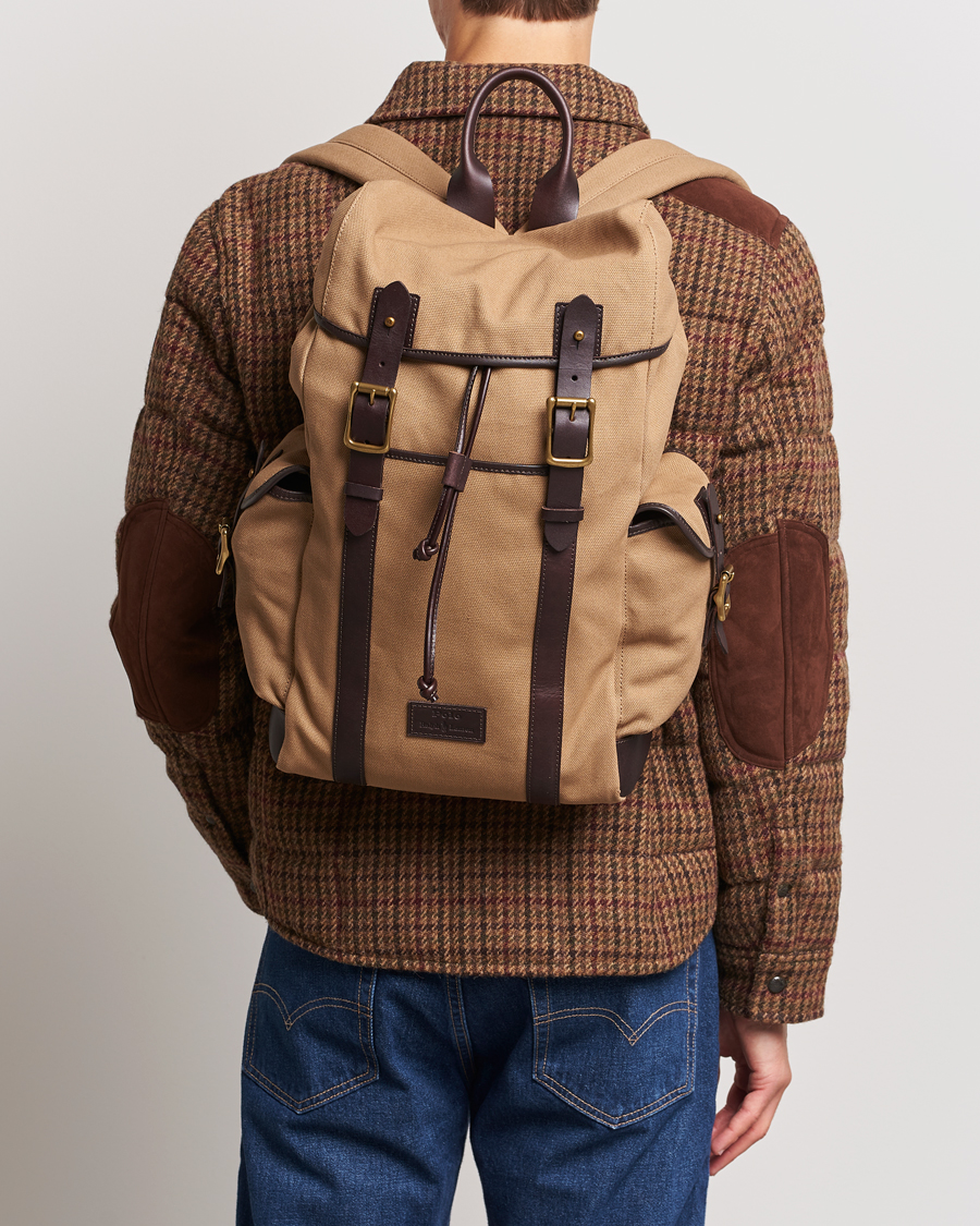 Herre |  | Polo Ralph Lauren | Canvas Backpack  Tan/Dark Brown