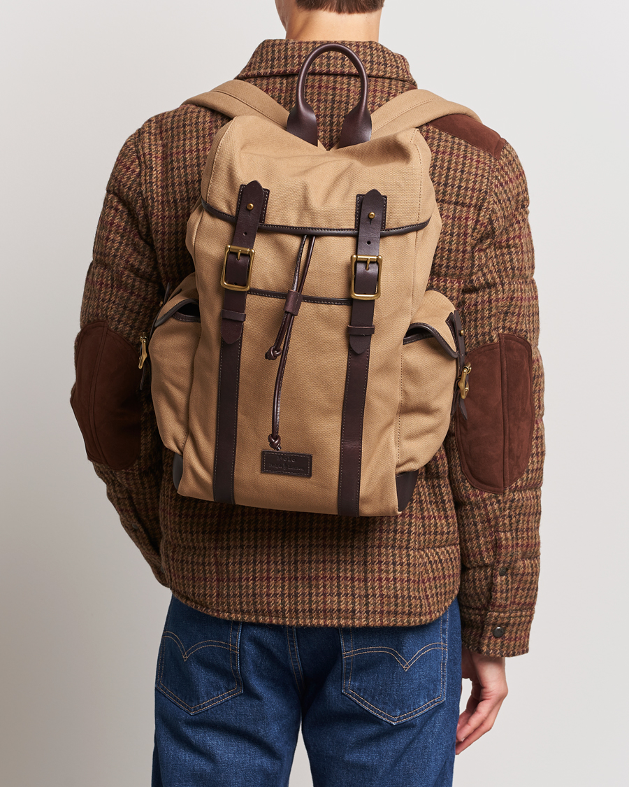 Herre | Preppy Authentic | Polo Ralph Lauren | Canvas Backpack Tan