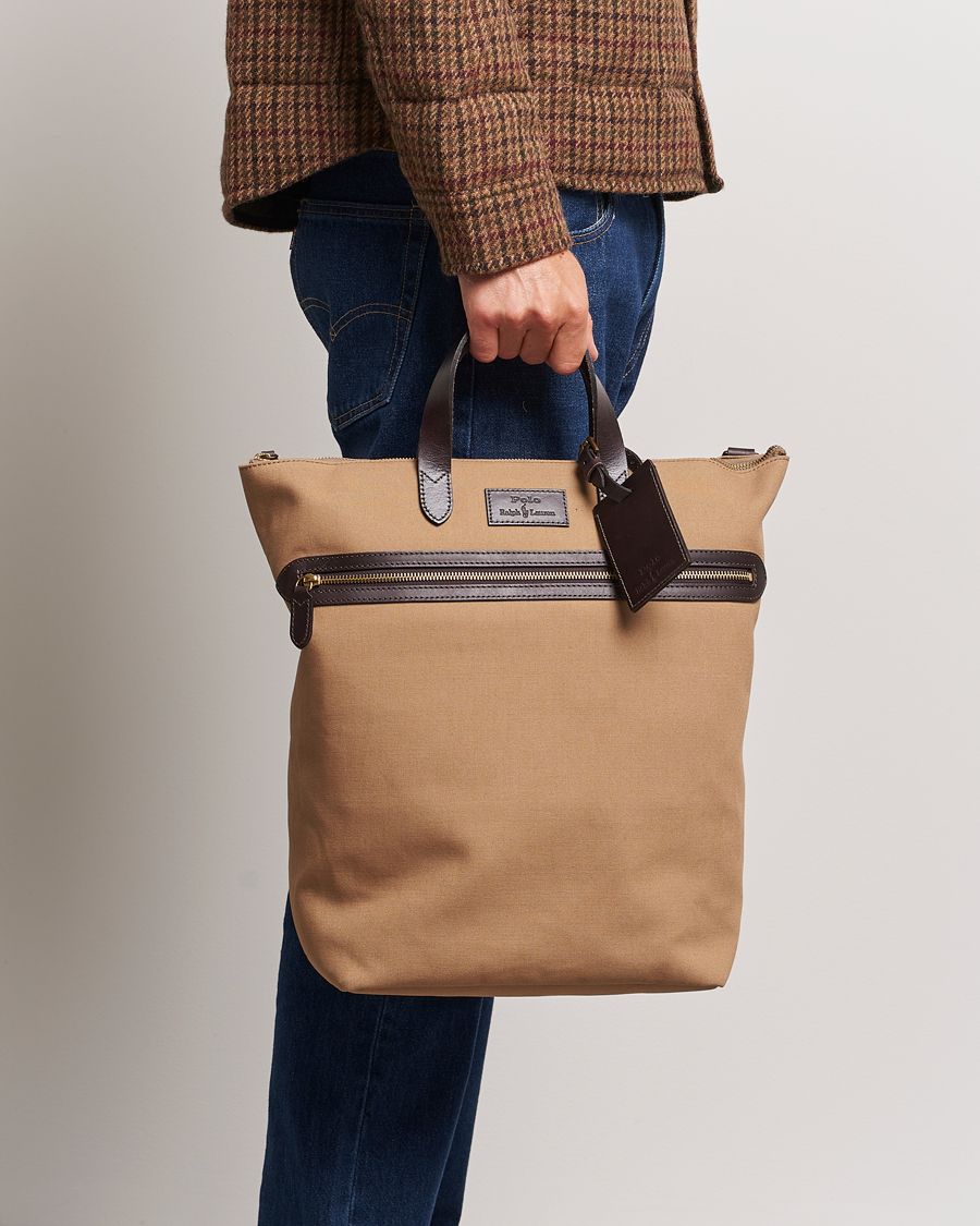 Herre | Polo Ralph Lauren Canvas Totebag Tan | Polo Ralph Lauren | Canvas Totebag Tan
