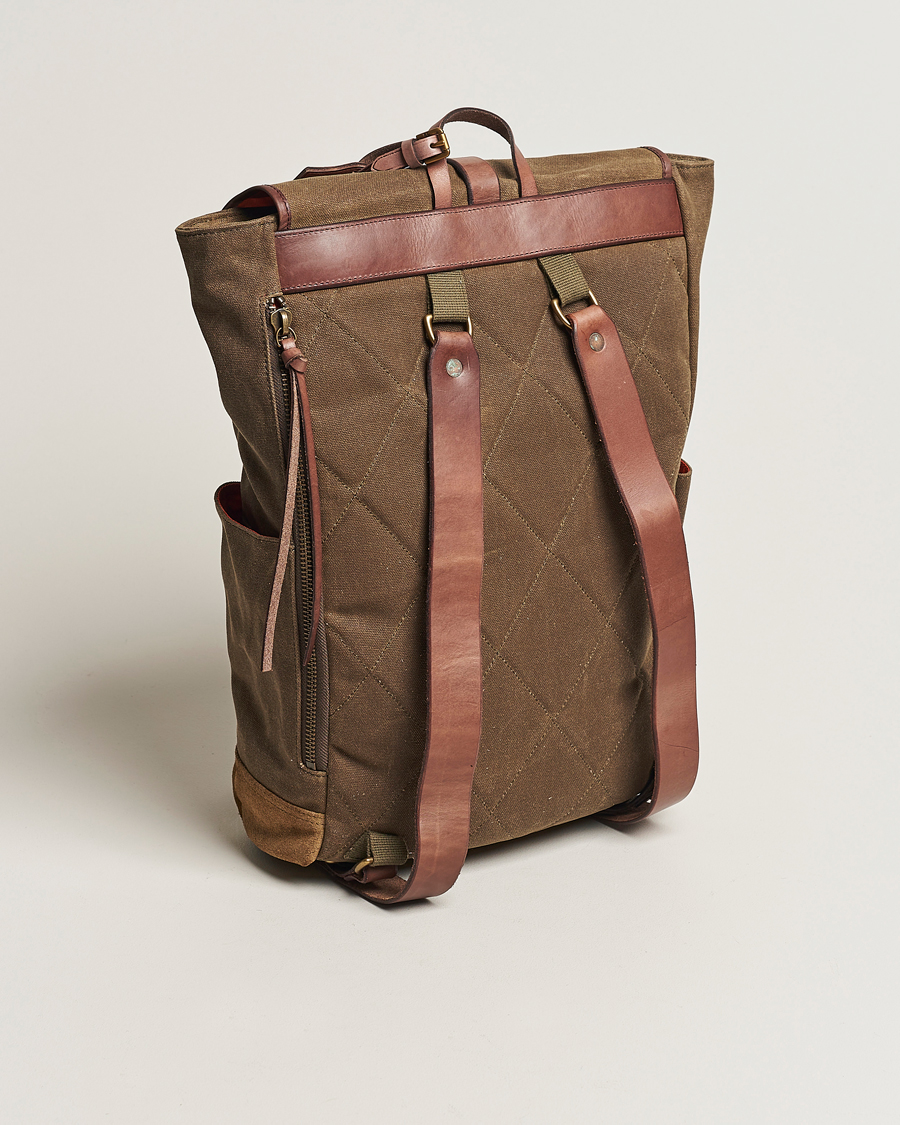 Herre | Vesker | Polo Ralph Lauren | Zip Top Oil Cloth Backpack Olive