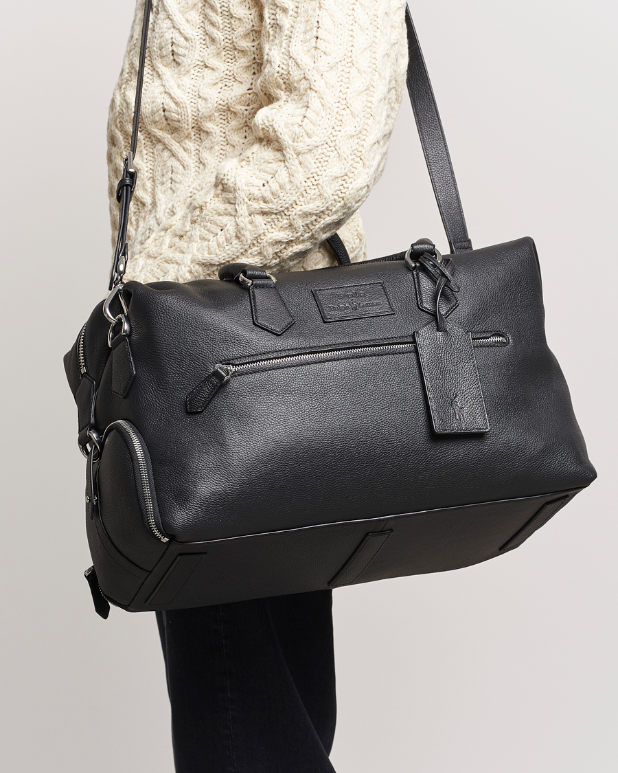 Herre | Weekendbager | Polo Ralph Lauren | Leather Weekendbag Black