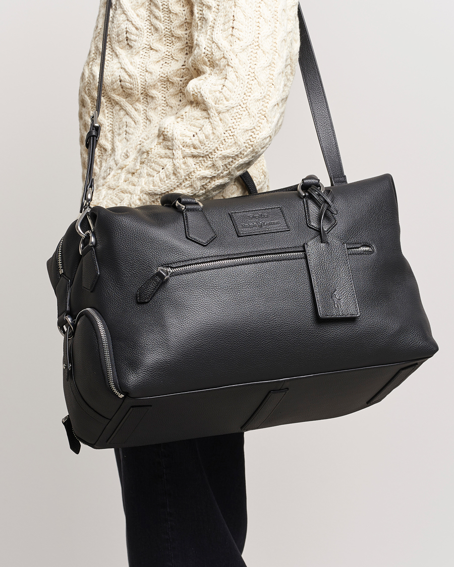 Herre | Gaver | Polo Ralph Lauren | Pebbled Leather Dufflebag Black