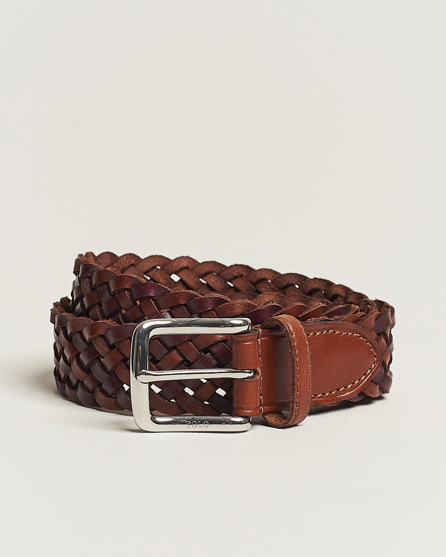Herre |  | Polo Ralph Lauren | Braided Leather Belt Dark Brown