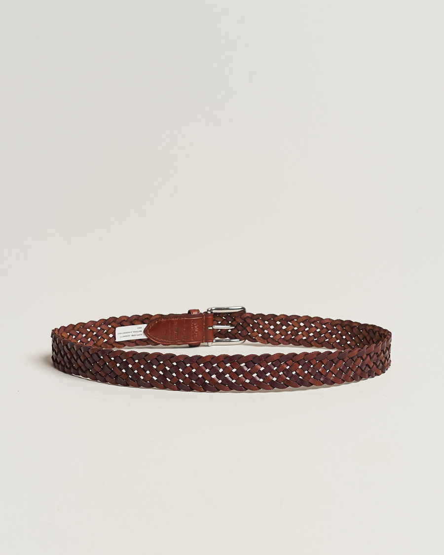 Herre | Ralph Lauren Holiday Gifting | Polo Ralph Lauren | Braided Leather Belt Dark Brown