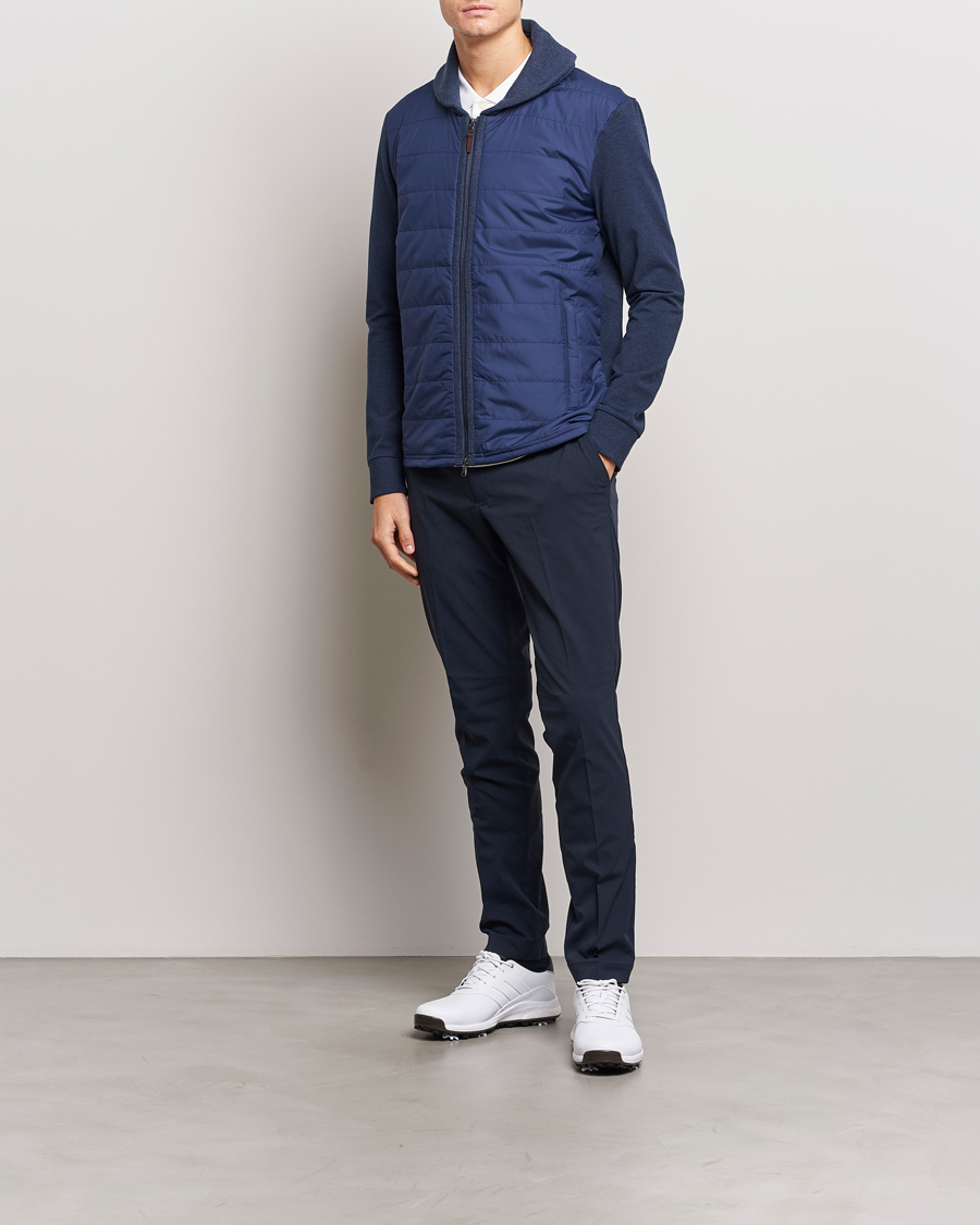 Herre | Gensere | RLX Ralph Lauren | Fine Terry Cardigan Blue Heather