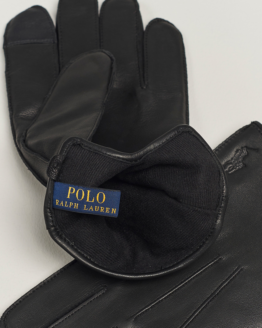 Herre | Polo Ralph Lauren Leather Gloves Black | Polo Ralph Lauren | Leather Gloves Black