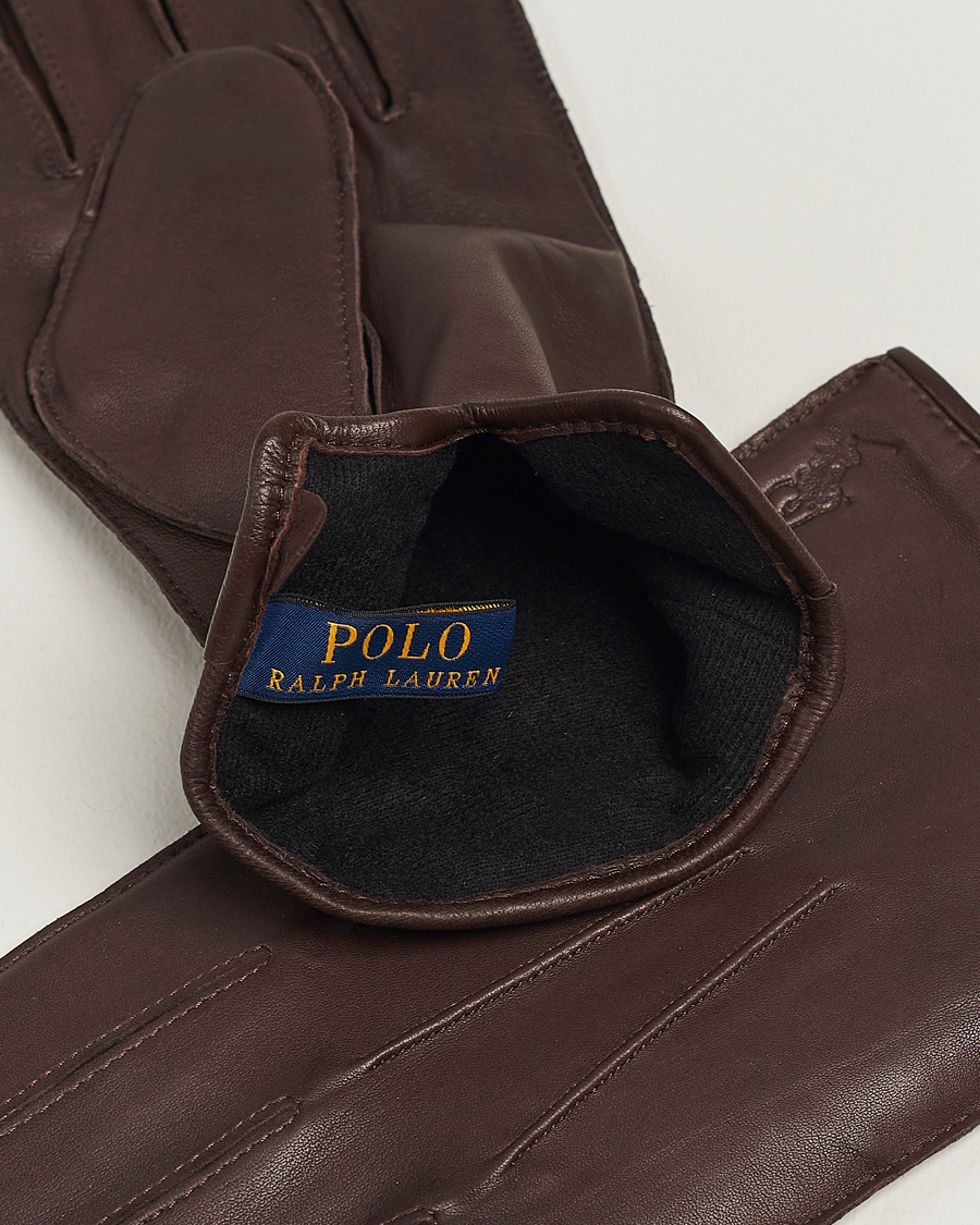 Herre | Polo Ralph Lauren Leather Gloves Dark Brown | Polo Ralph Lauren | Leather Gloves Dark Brown