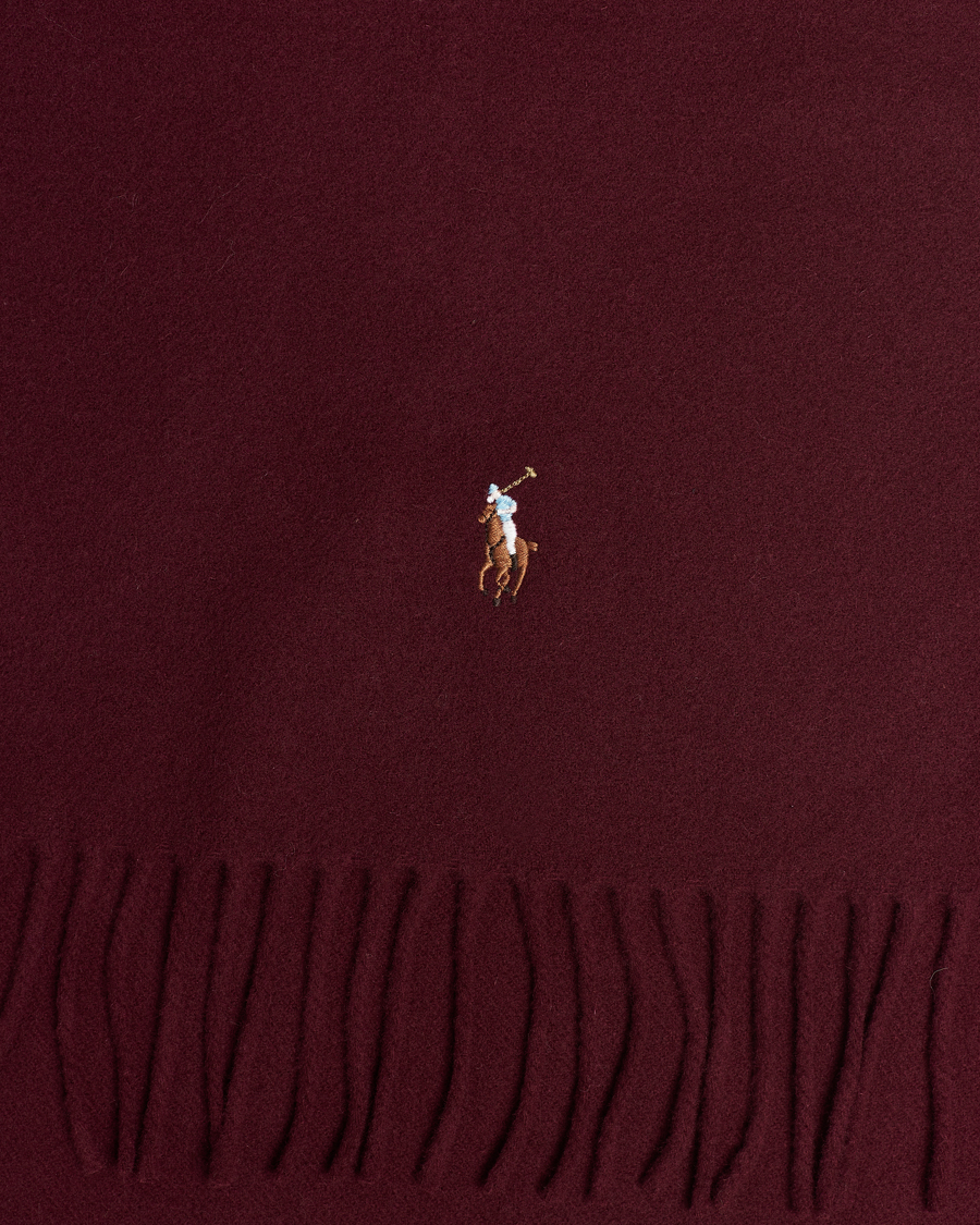 Herre | Polo Ralph Lauren Signature Wool Scarf Harvard Wine | Polo Ralph Lauren | Signature Wool Scarf Harvard Wine