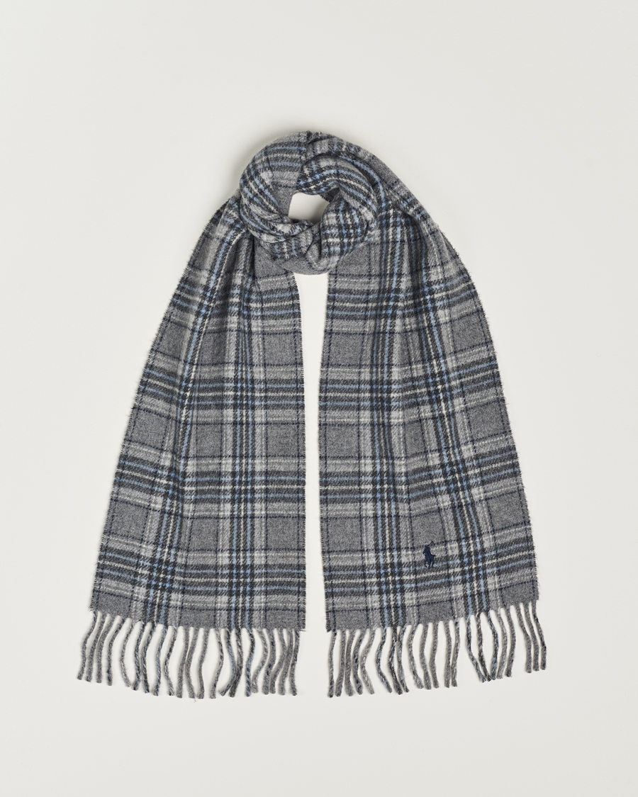 Herre | Polo Ralph Lauren Wool Checked Scarf Grey | Polo Ralph Lauren | Wool Checked Scarf Grey