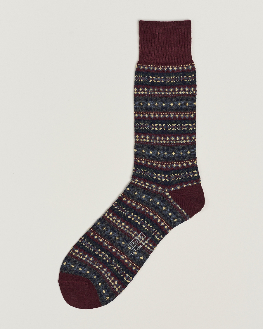 Herre | Undertøy | Polo Ralph Lauren | Wool Fairisle Socks Wine