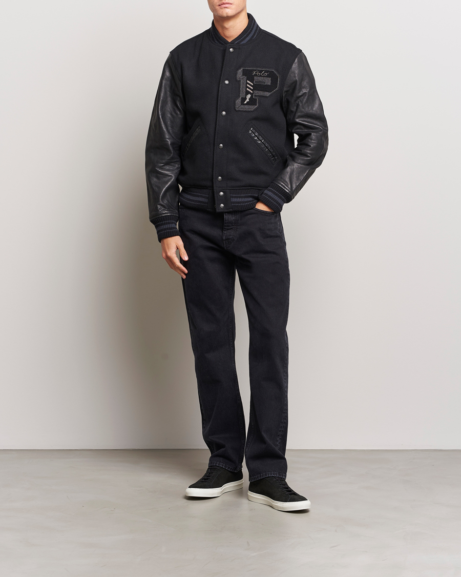 Herre | Jakker | Polo Ralph Lauren | Varsity Lined Bomber Jacket Black