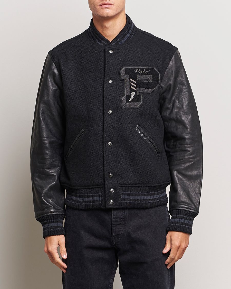 Herre | Jakker | Polo Ralph Lauren | Varsity Lined Bomber Jacket Black